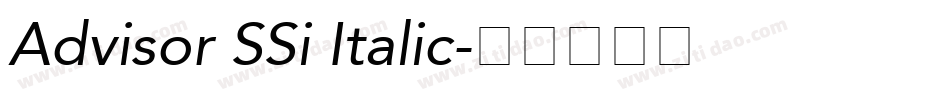 Advisor SSi Italic字体转换